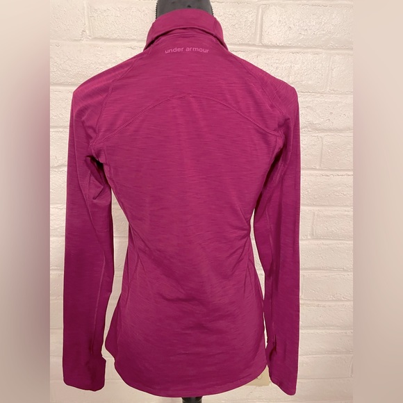 Magenta Under Armour Long Sleeved Turtleneck Top, Sz M - Picture 2 of 7